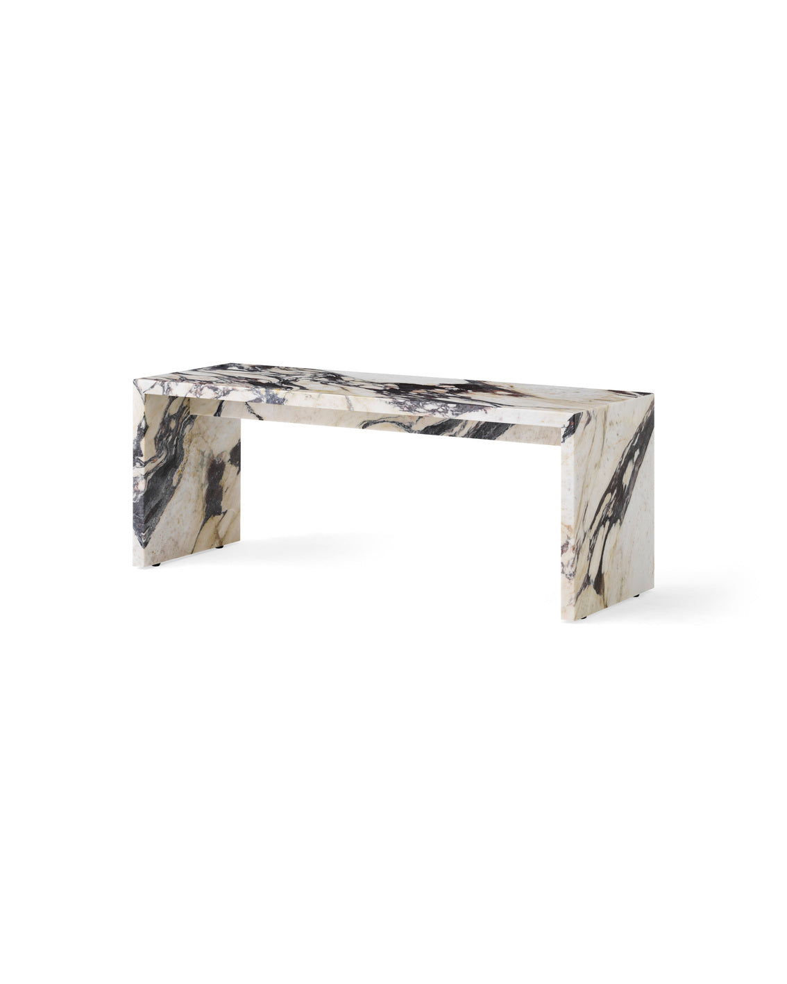 Plinth Bridge Coffee Table, Calacatta Viola Marble | Audo