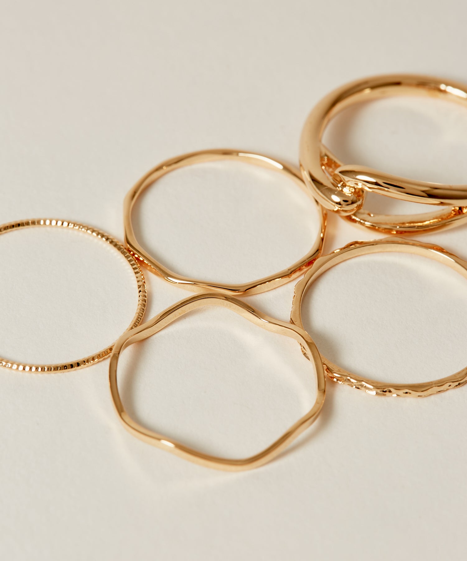 Deformed Narrow Rings 5 set | 大人のための毎日使えるリング通販