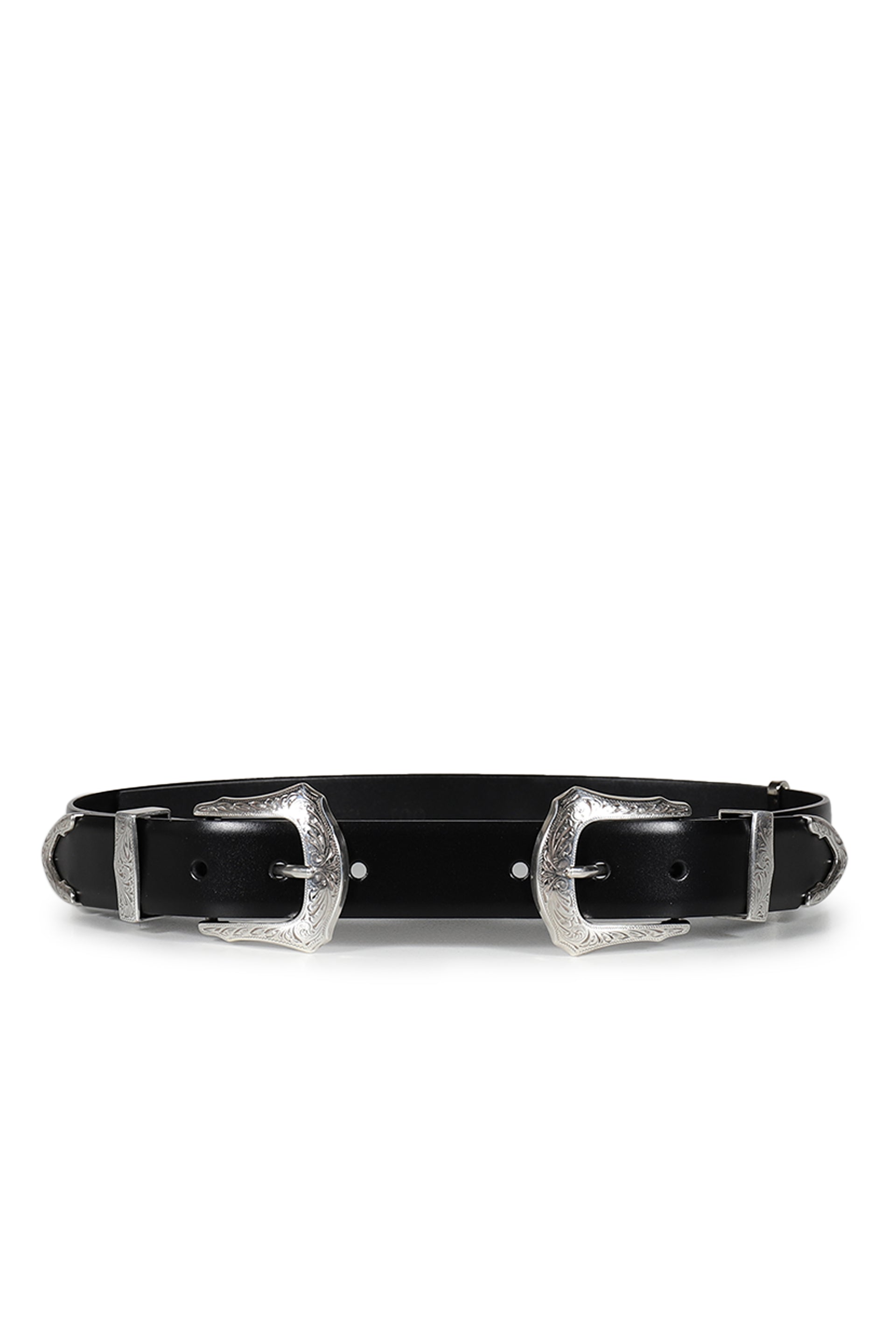 TOGA TOO トーガ SS26 DOUBLE BUCKLE WIDE BELT / BLK - NUBIAN ヌビアン