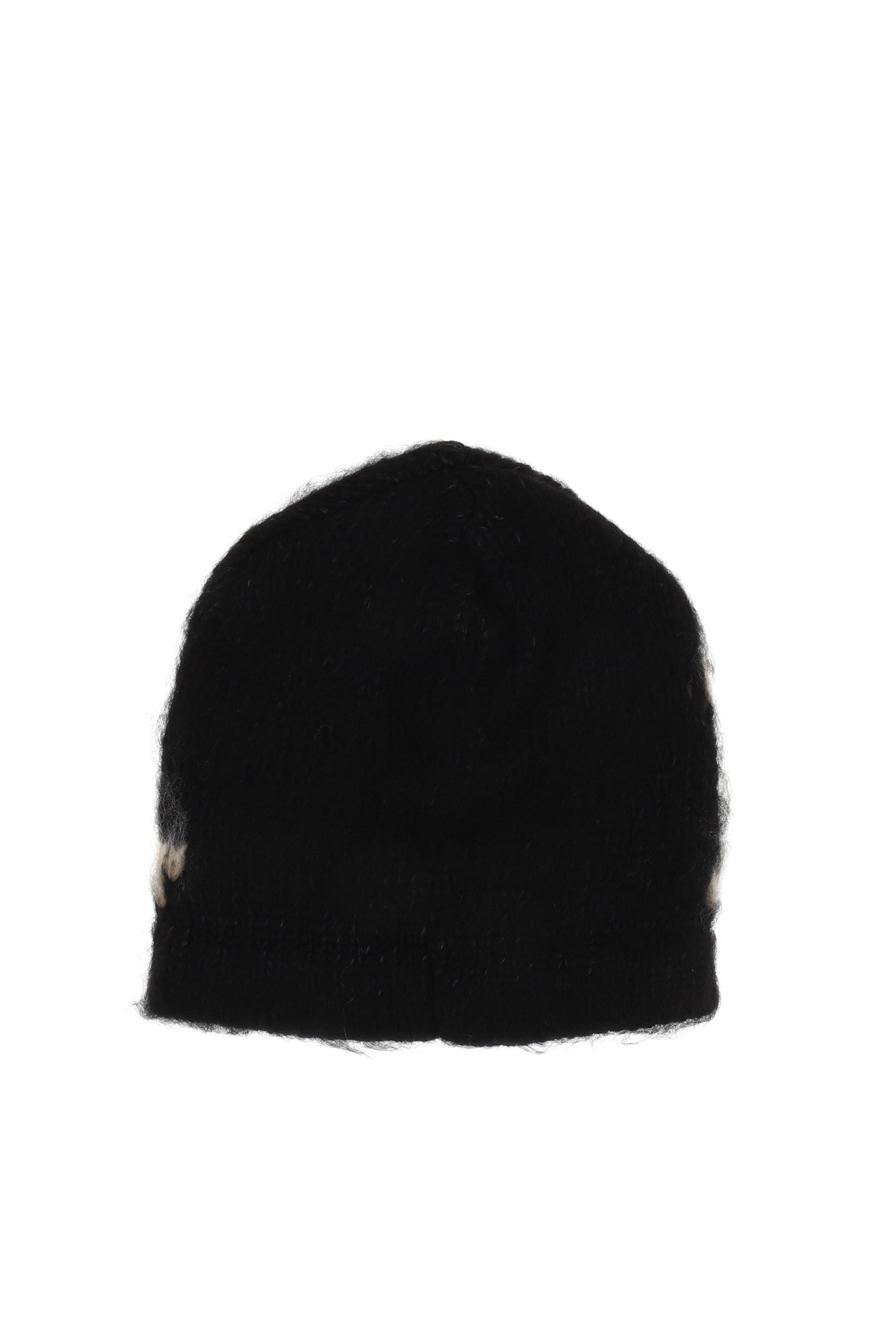 ASKYURSELF アスクユアセルフ FW25 BRUSHED CROSS BEANIE / ECRU/BLK