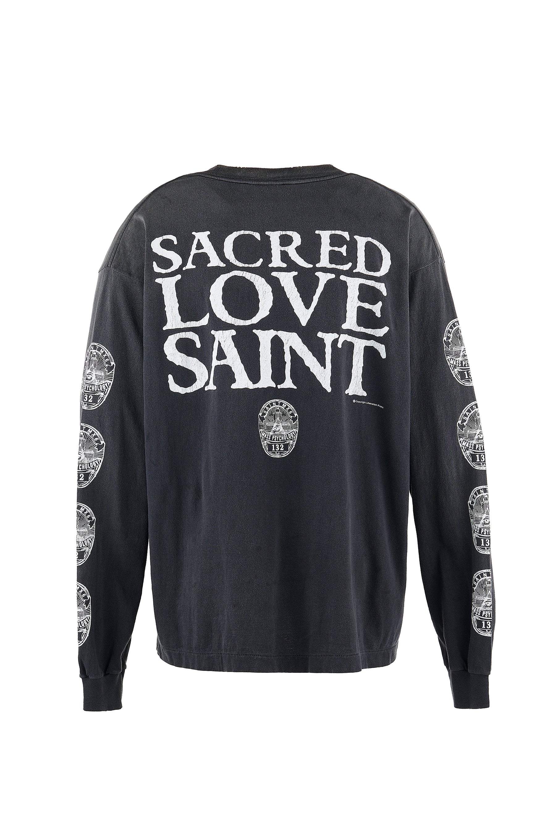 SAINT Mxxxxxx セイントマイケル SS25 LS TEE/LOVE SAINT / BLK - NUBIAN