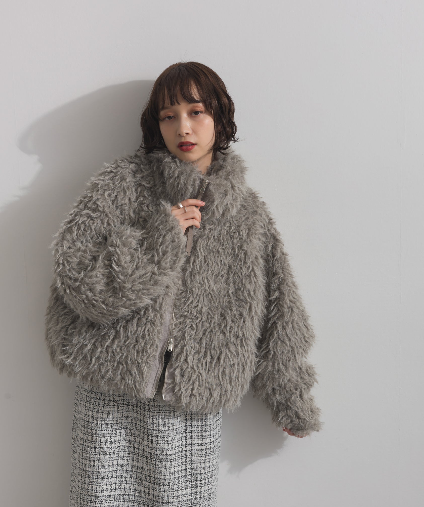 ミックスシープファースタンドブルゾン – OandI