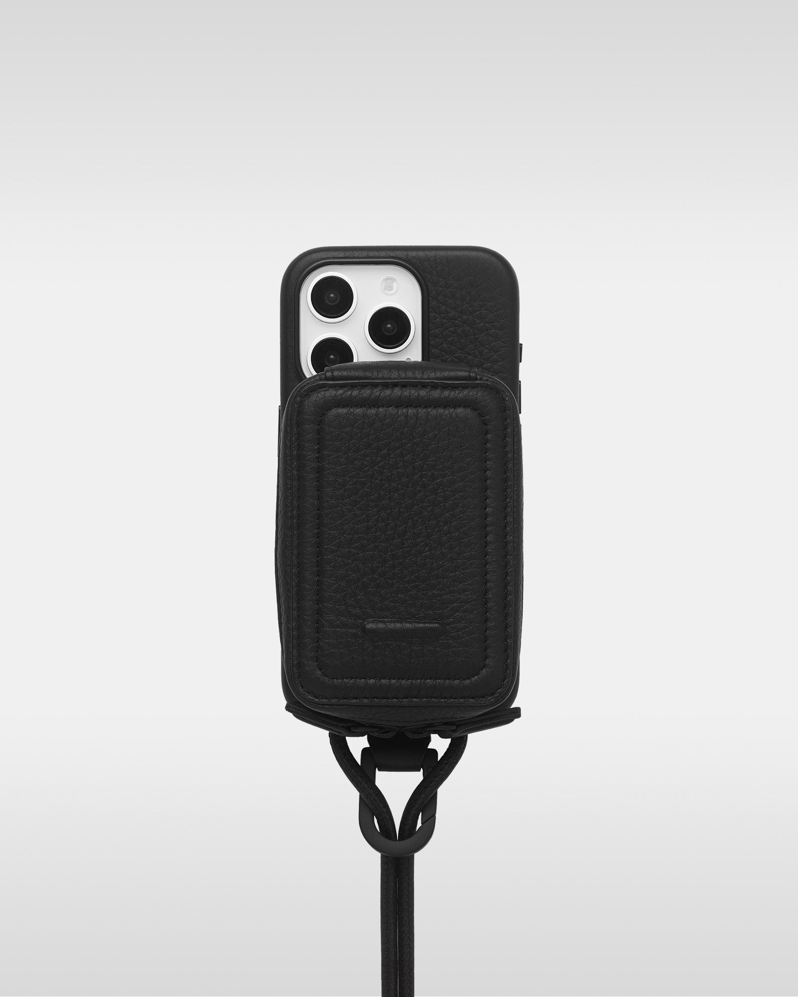 レザー製 iPhoneケース セット / ストラップ付スマホケース / スマホ