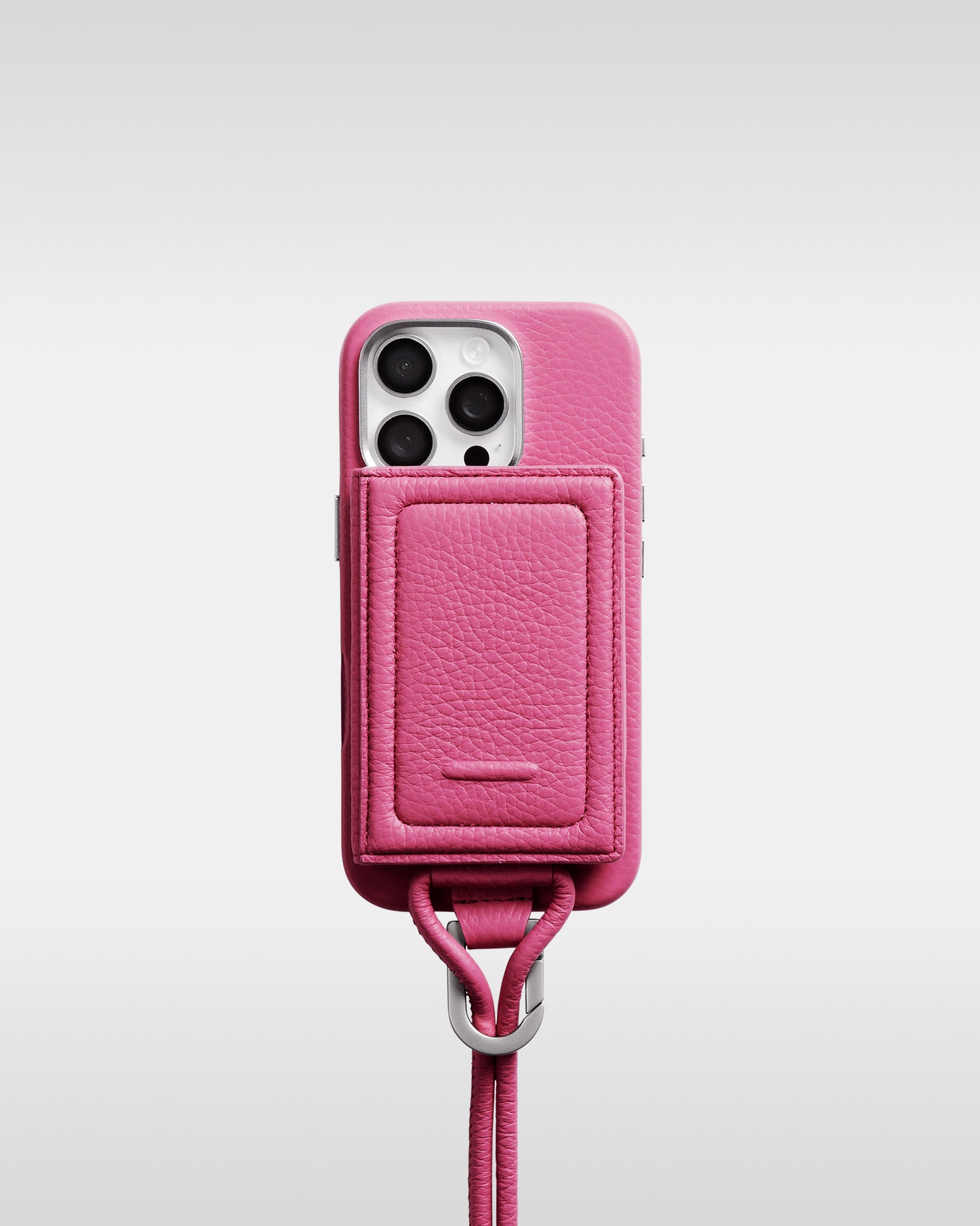 レザー製 iPhoneケース セット / ストラップ付スマホケース / スマホ