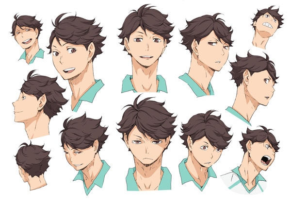 及川徹の設定画。(c)古舘春一／集英社・「ハイキュー!!」製作委員会