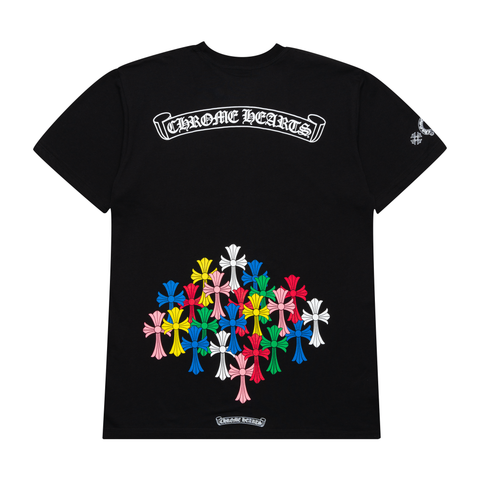 Chrome Hearts Multi Color Cross Scroll Tee – Black - Chrome Hearts