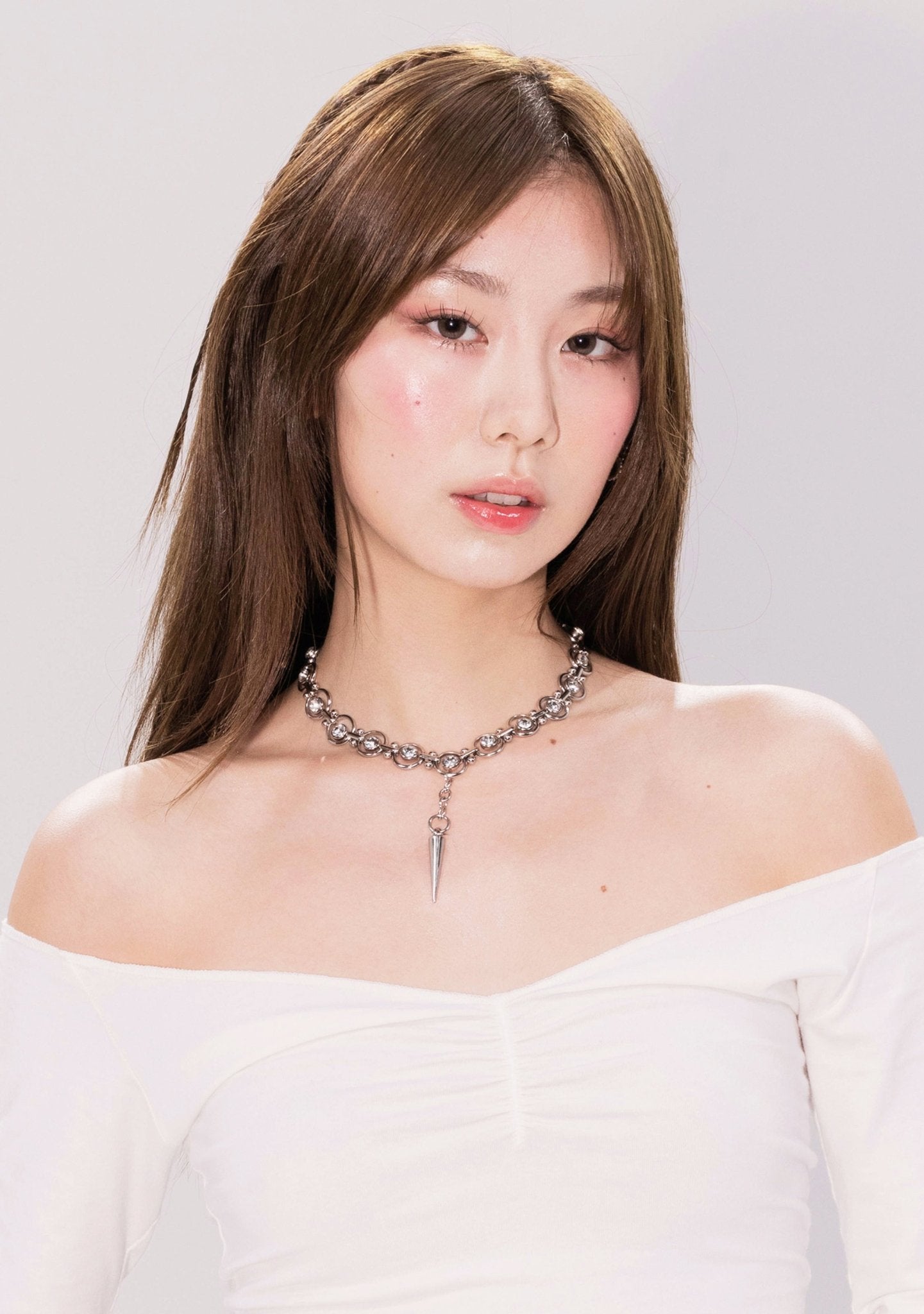 SPIKE NECKLACE WITH SWAROVSKI CRYSTAL – OHTNYC