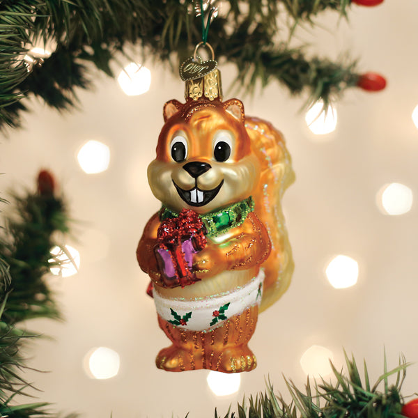 Silly Christmas Squirrel Ornament – Old World Christmas