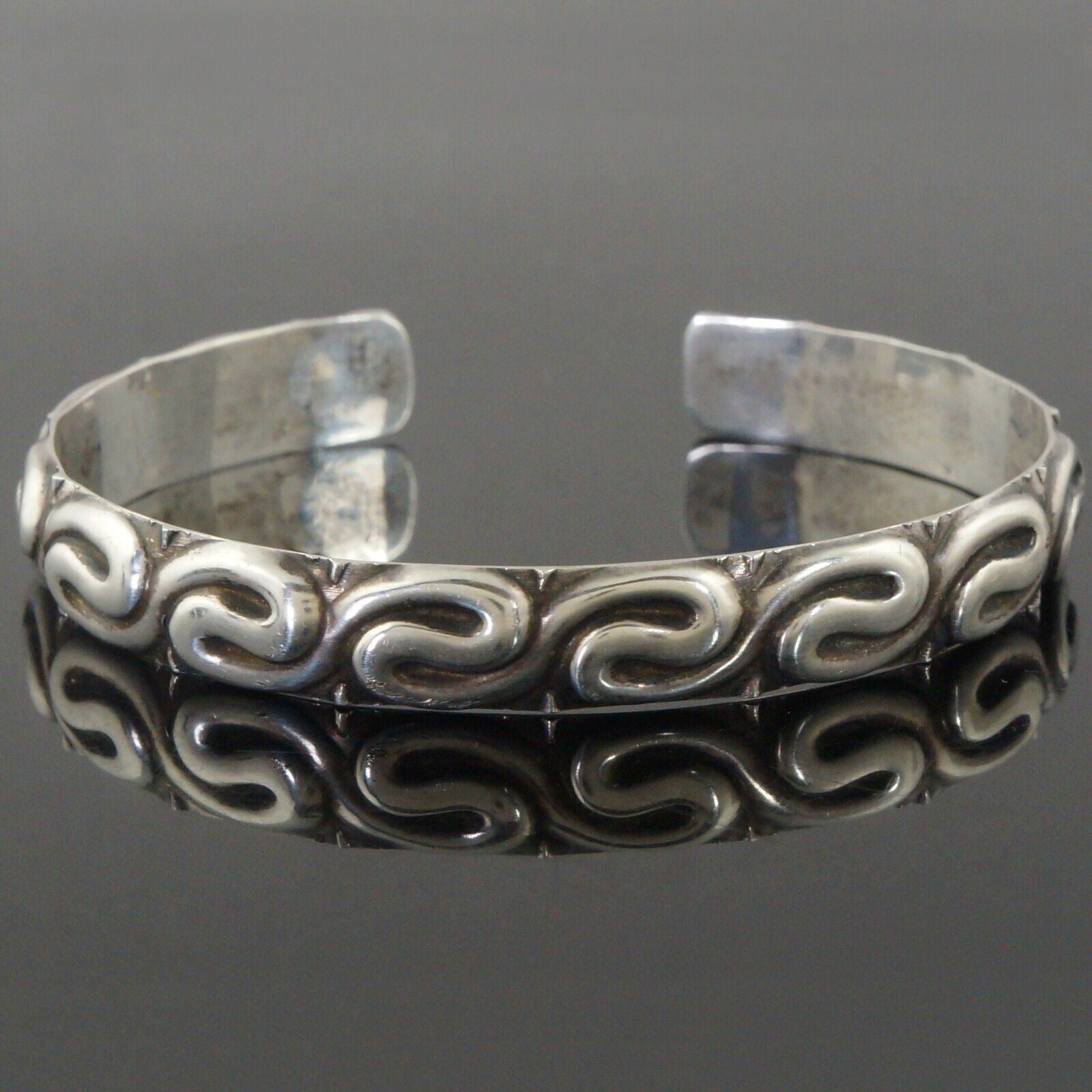 Antique Tiffany & Co. Sterling Silver Curved Wave Overlap, 7