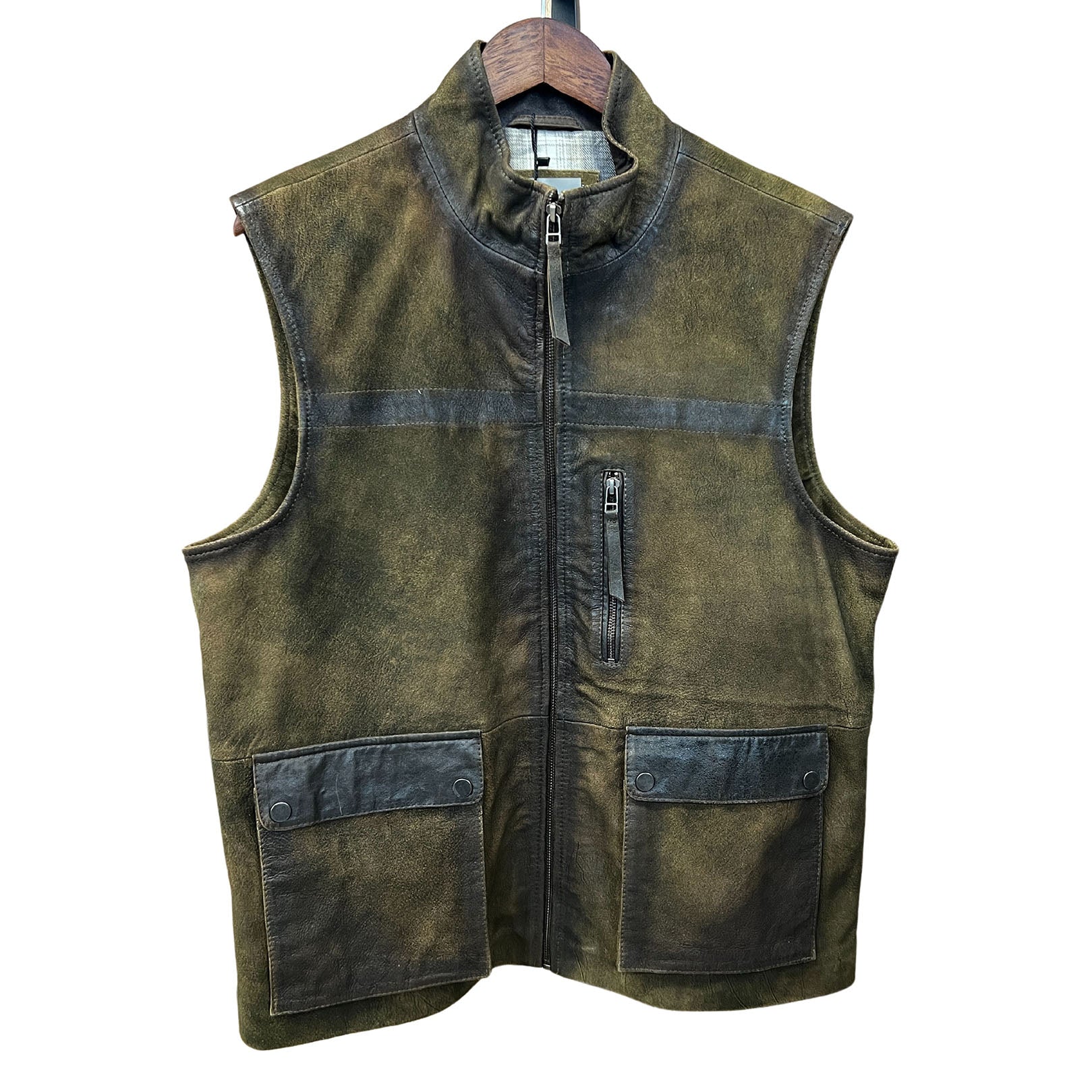 トップス butcherproducts button vest olive 42 Butcher Products