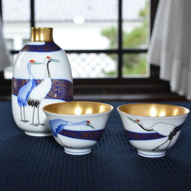 光琳鶴）半酒器|有田焼の老舗-香蘭社オンラインショップ