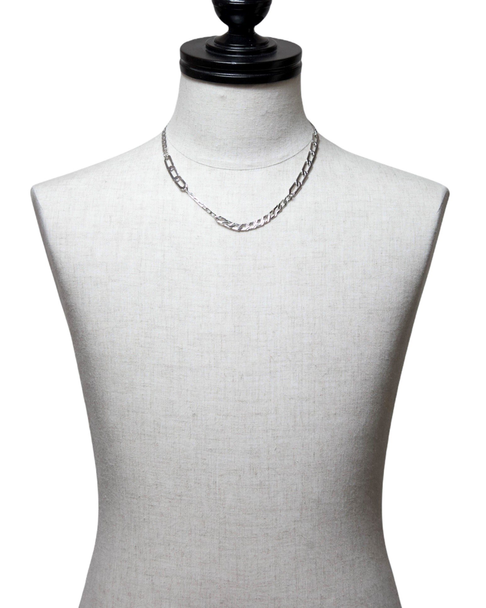 Mix Chain Necklace / Silver