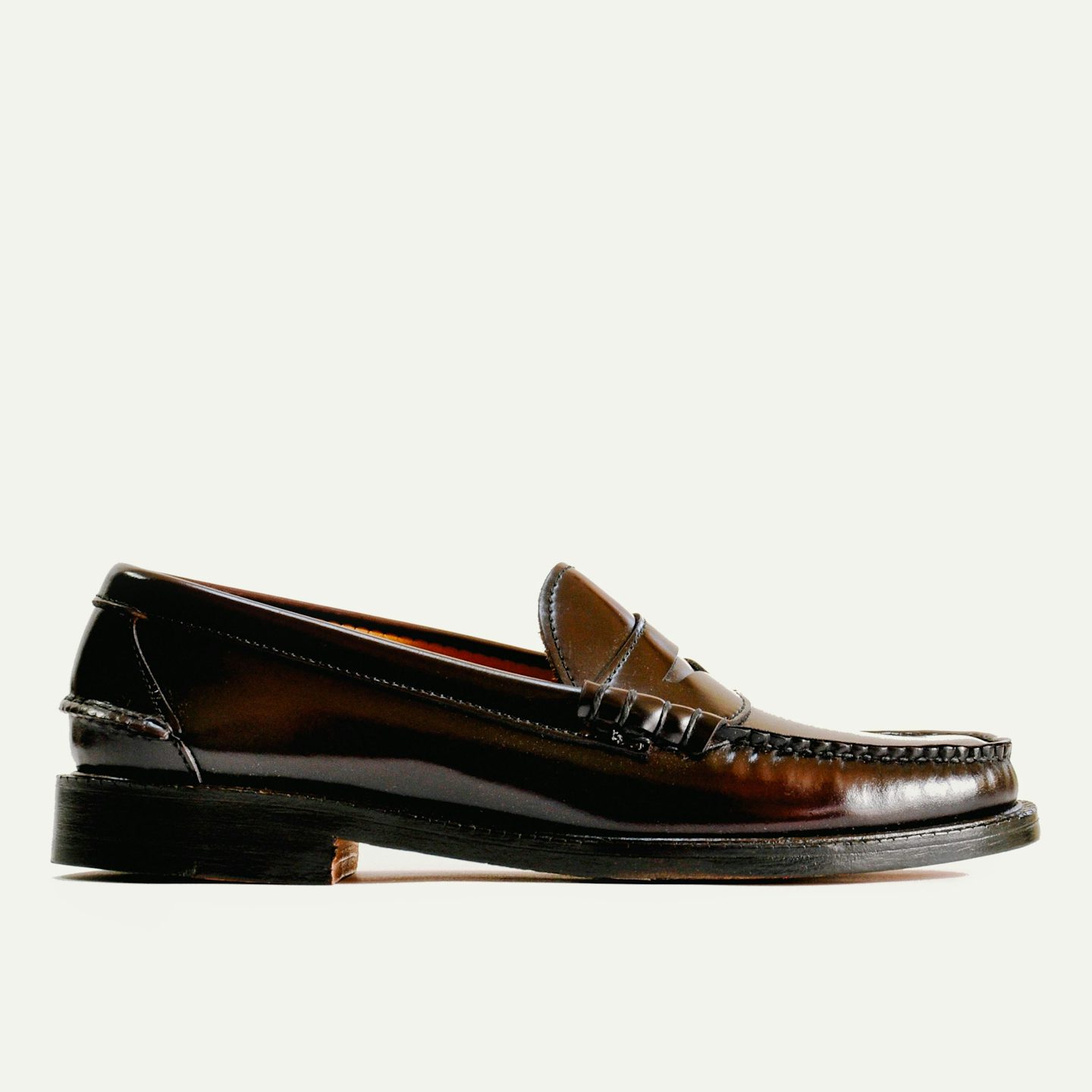 Beefroll Penny Loafer - Oxblood Espresso, Leather Sole with