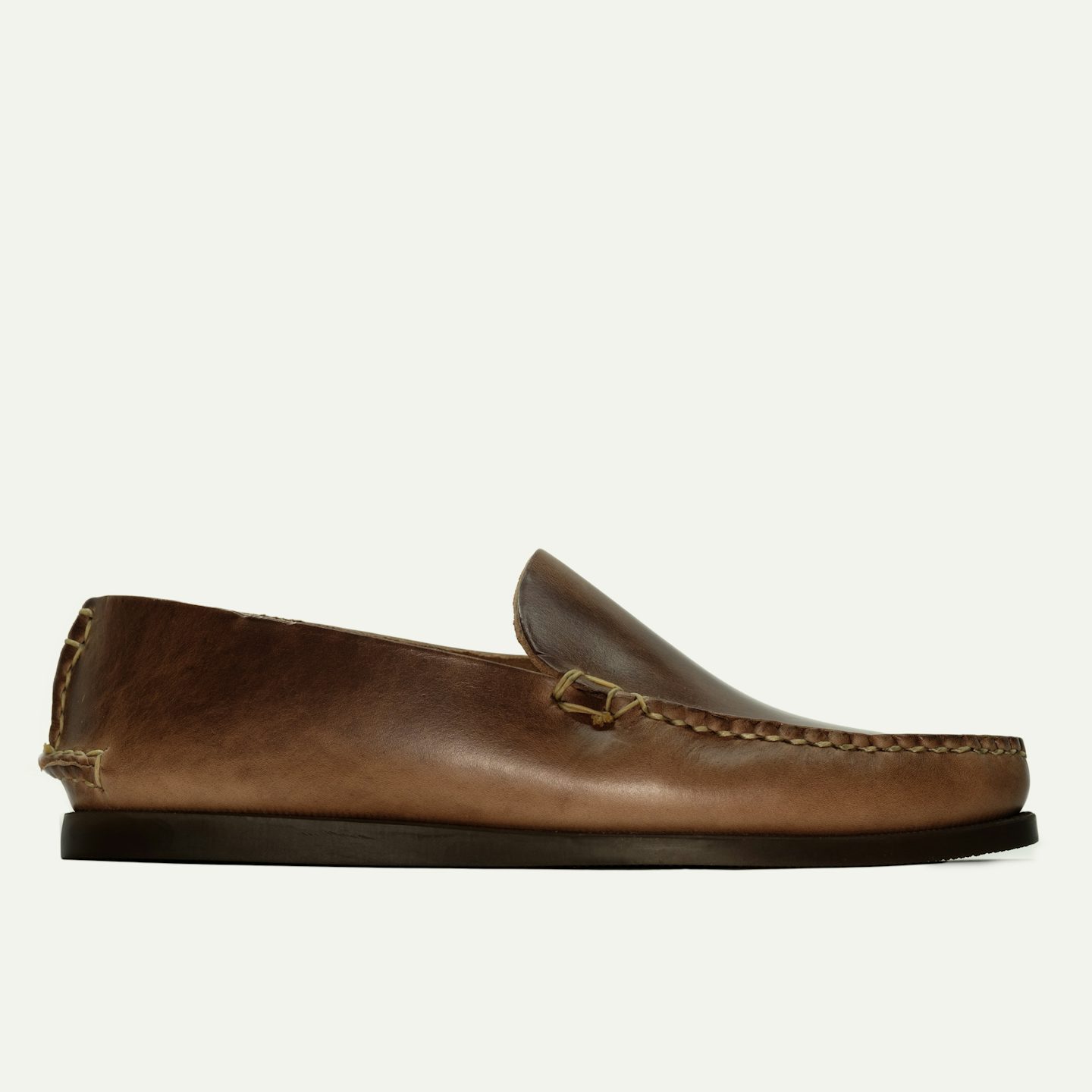 Slip Moc - Natural 12oz Chromexcel, Camp Sole - Made in USA | Oak