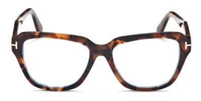 Tom Ford TF5535-B Brown/Pattern Prescription Eyeglasses
