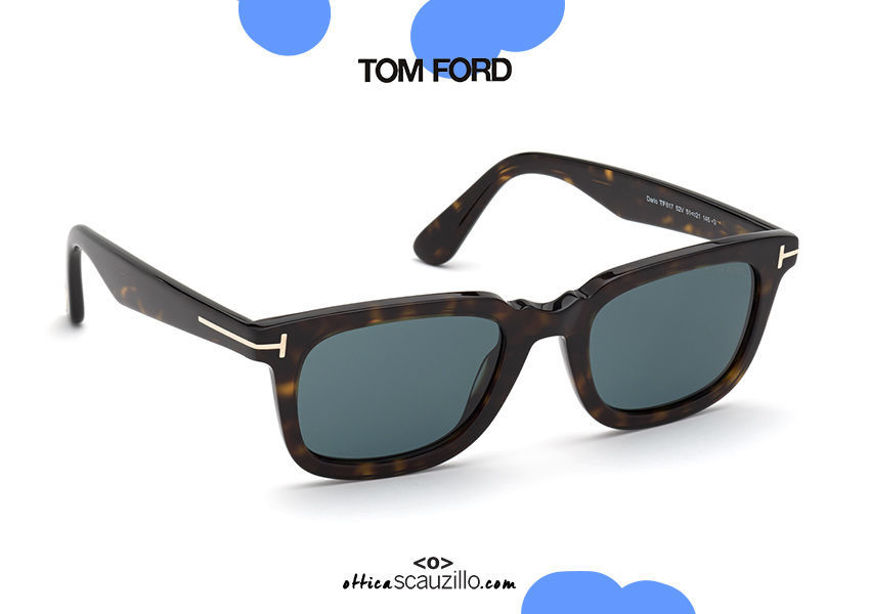 Vintage square sunglasses TOM FORD DARIO FT 0817 col.52V havana