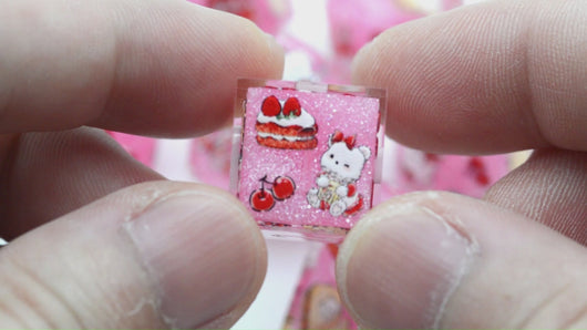 Bear Bakery Pink Color- polyhedral set [Sharp Edge] Hand made