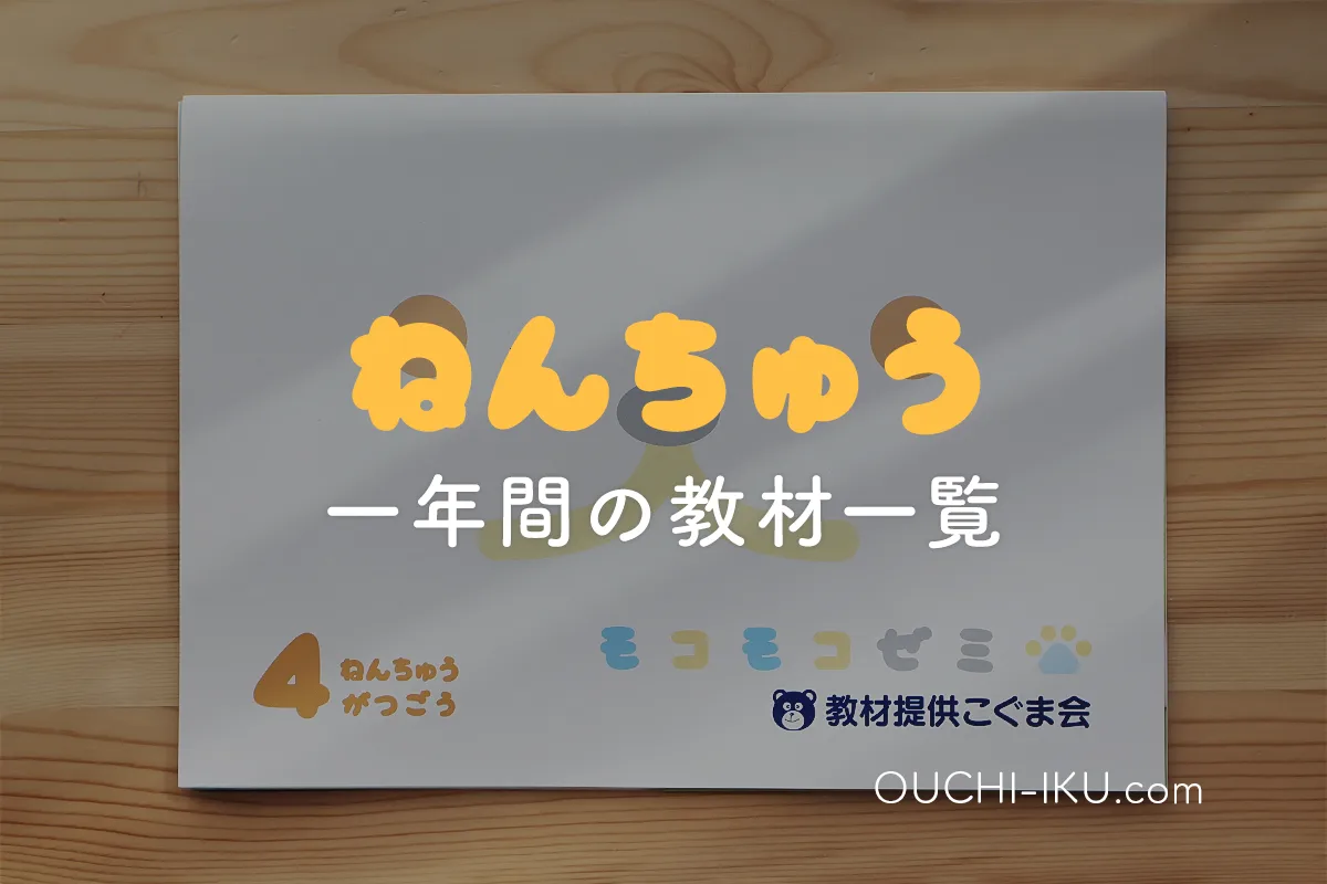 モコモコゼミ年中コース1年受講口コミレポ。基礎力づくりはバッチリ
