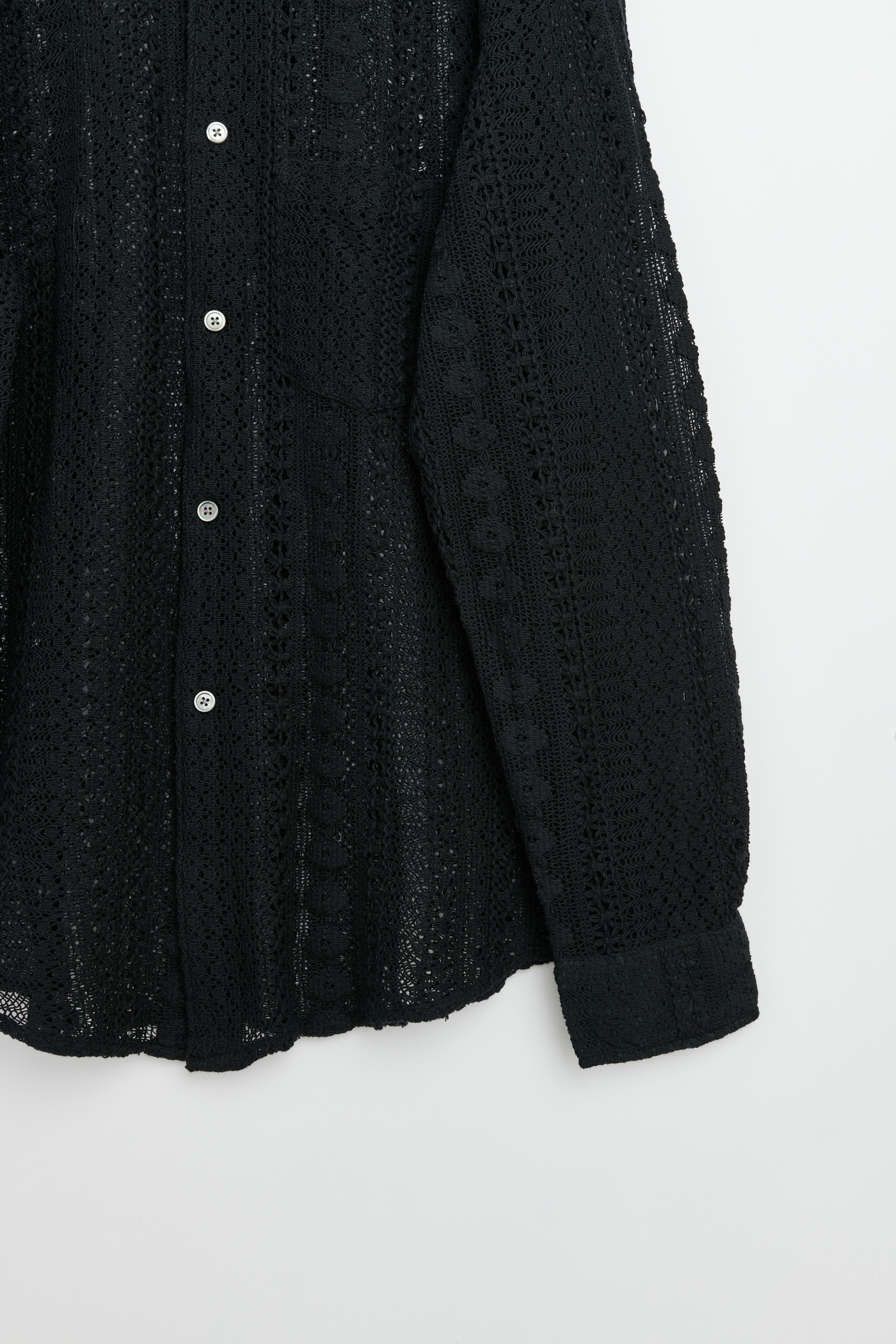 Our Legacy - Coco Shirt Black Cotton Crochet | Our Legacy