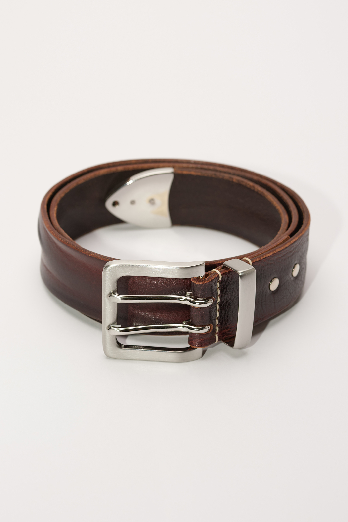 Our Legacy - Double Tongue Belt Glazed Mahogany Leather