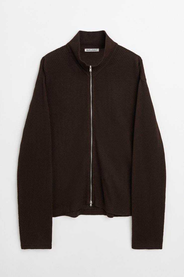Our Legacy - Full Zip Polo Brown Sparse Cotton