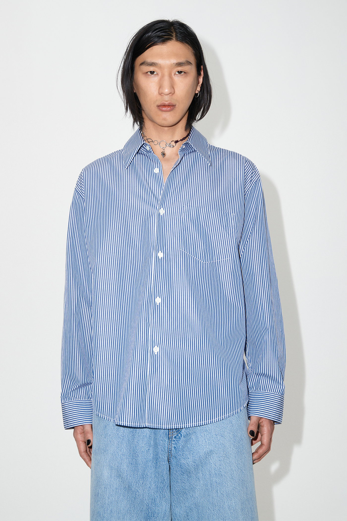 Our Legacy - Coco 70s Shirt Blue Mid Mgmt Stripe