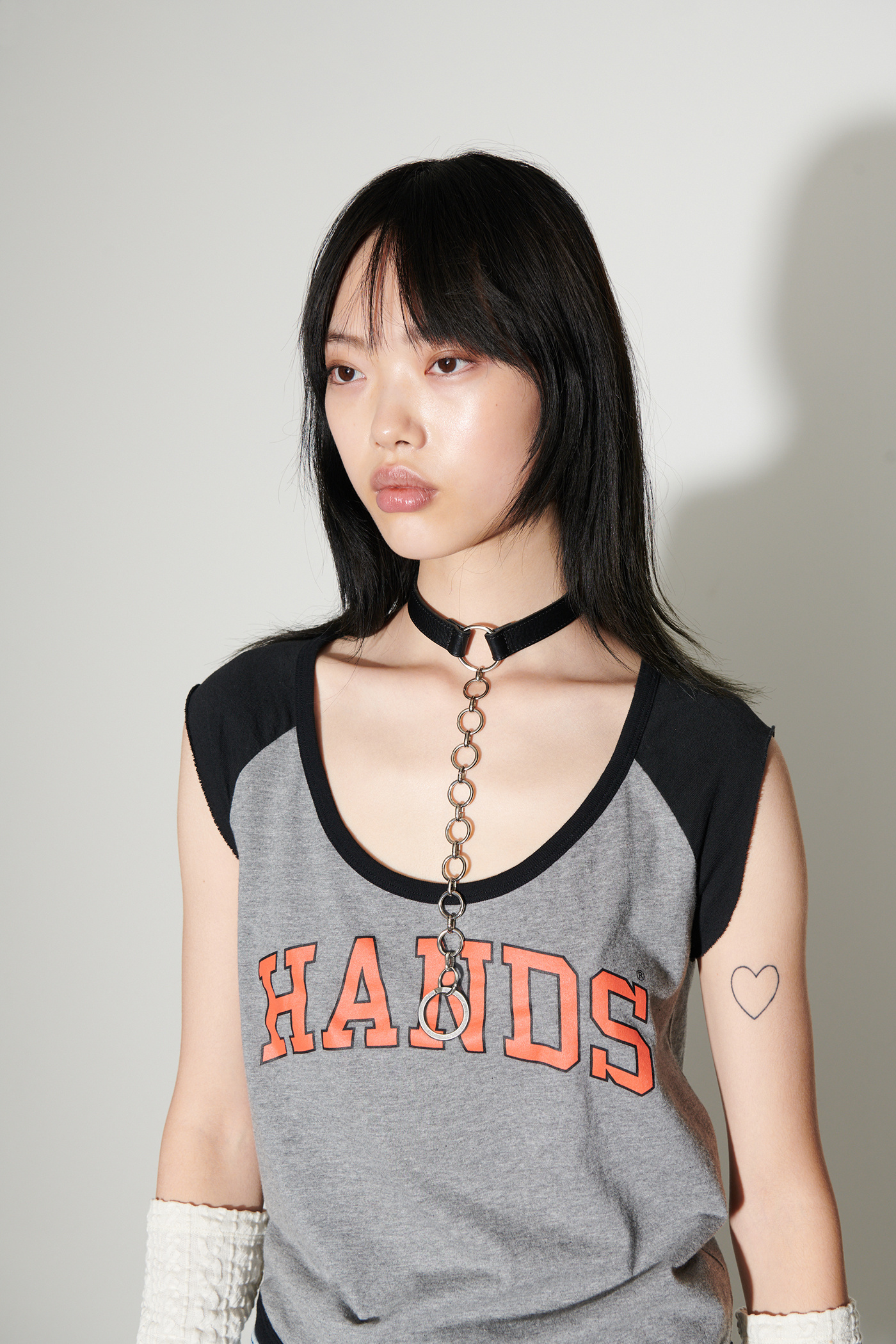 Our Legacy - Leather Ring Choker Grizzly Black Leather