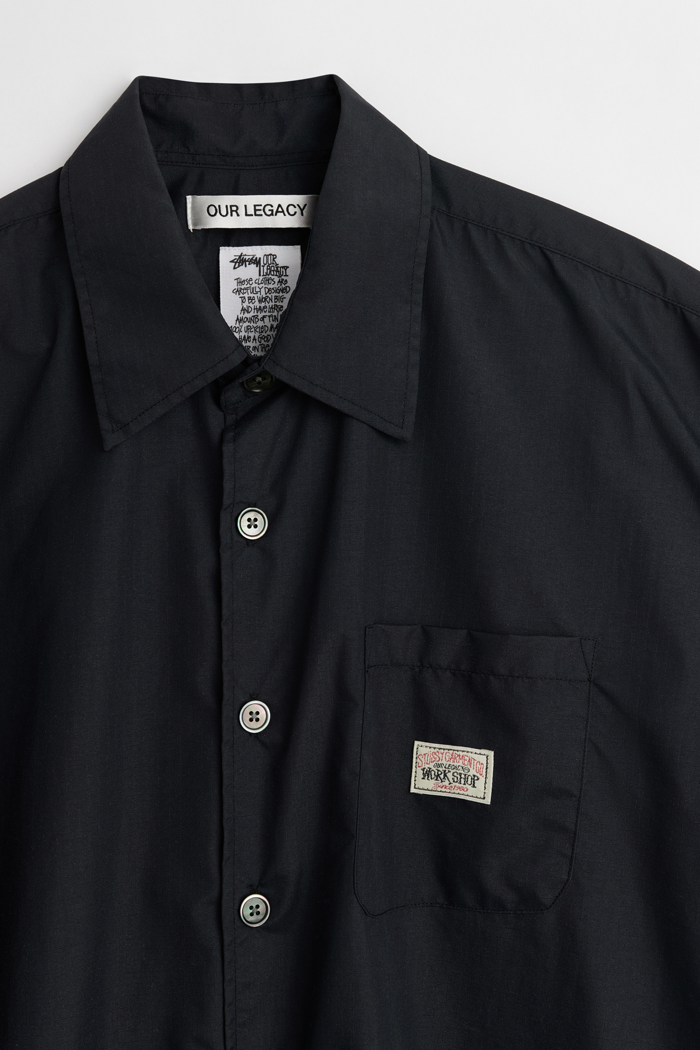 Our Legacy - Borrowed Shirt Black Nylon Ripstop
