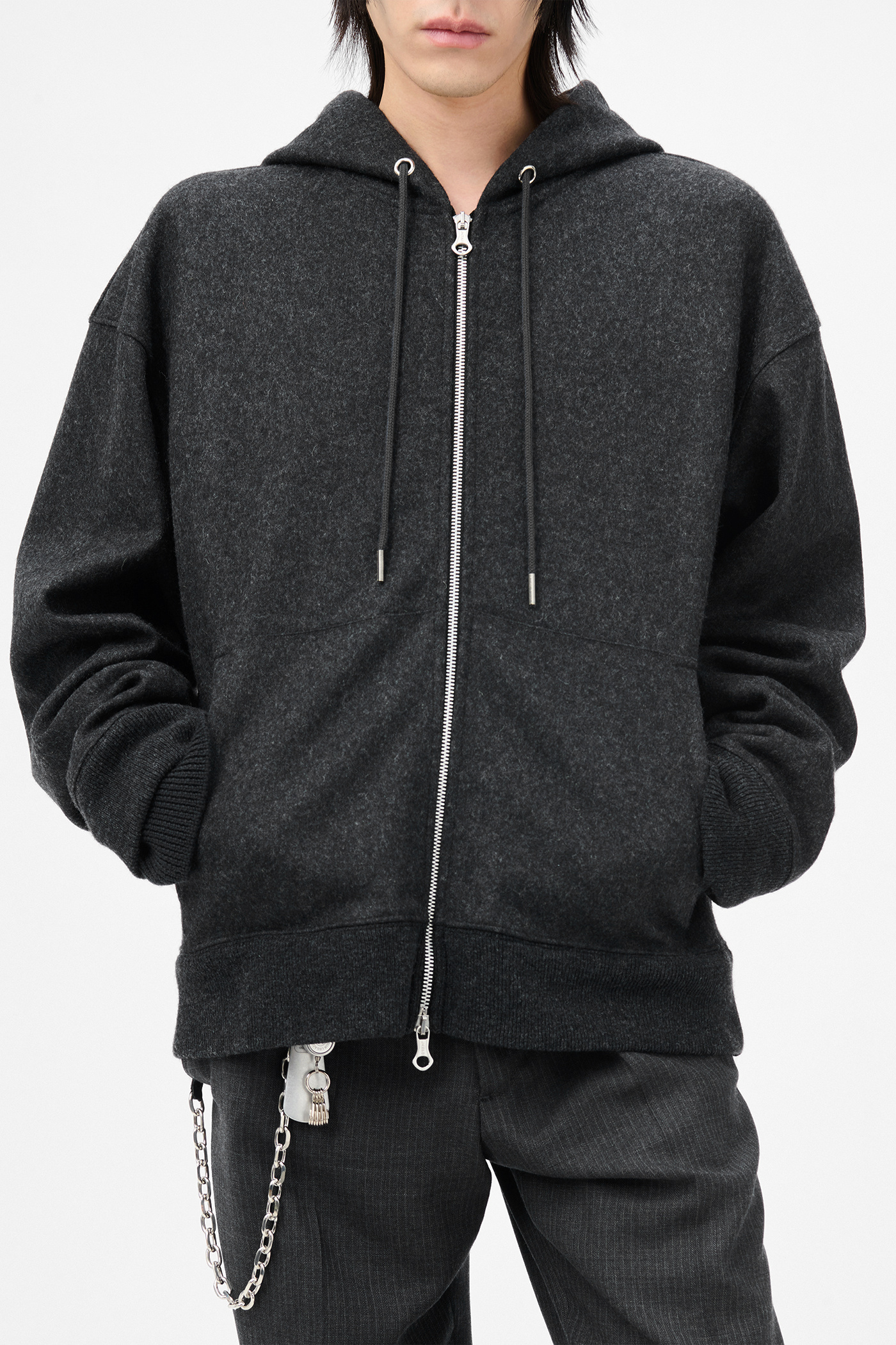 Our Legacy - Rascal Hood Charcoal Elastic Melton
