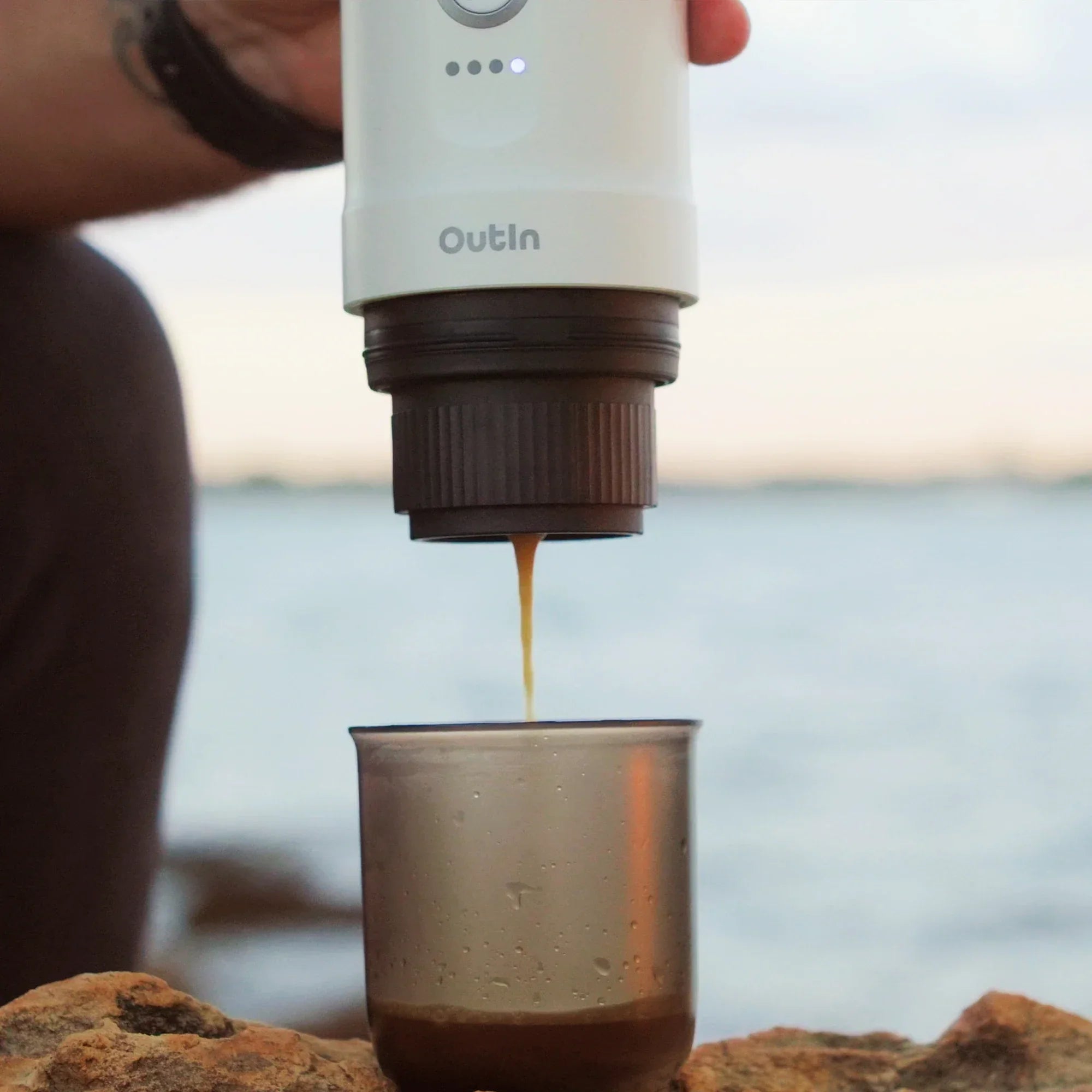 Portable Espresso Machine Pearl White | 20 Bar