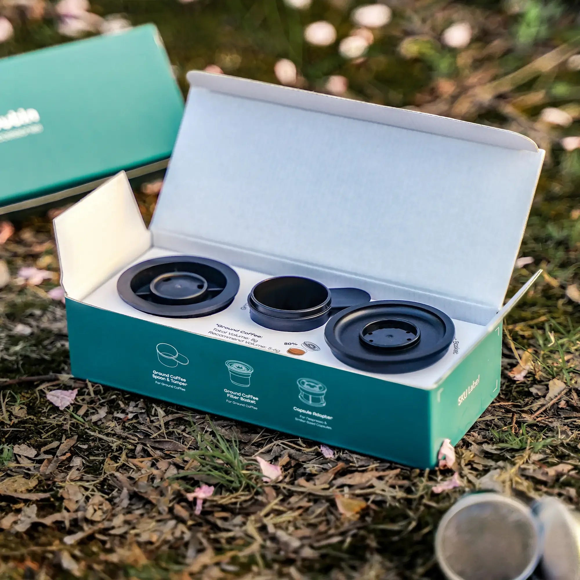 Nano Portable Espresso Kit | Dark Gray Capsule & Grounds