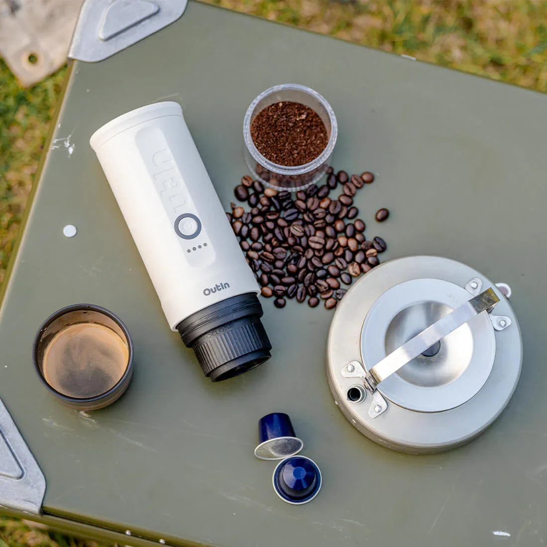 Portable Espresso Machine Pearl White | 20 Bar