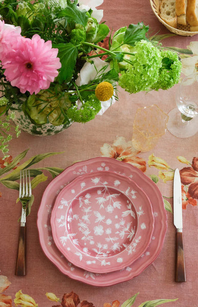 Ginori x Cabana Floral Dinner Plate in Pink | Over The Moon
