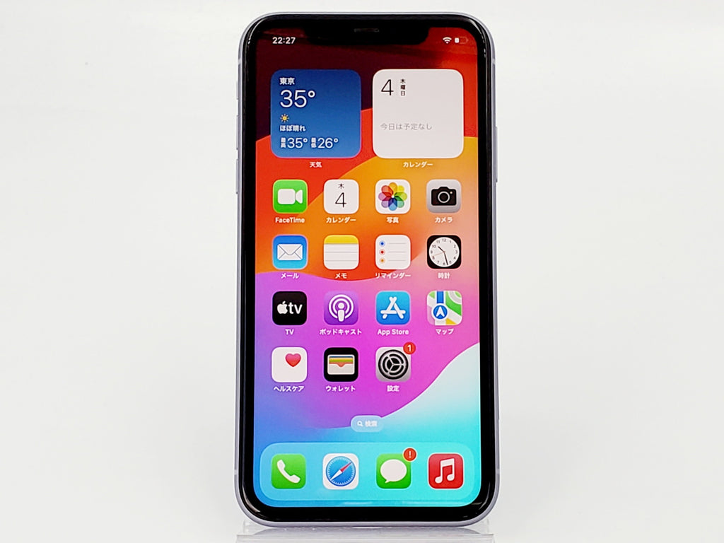 Cランク】SIMフリー iPhone11 64GB パープル MWLX2J/A A2221