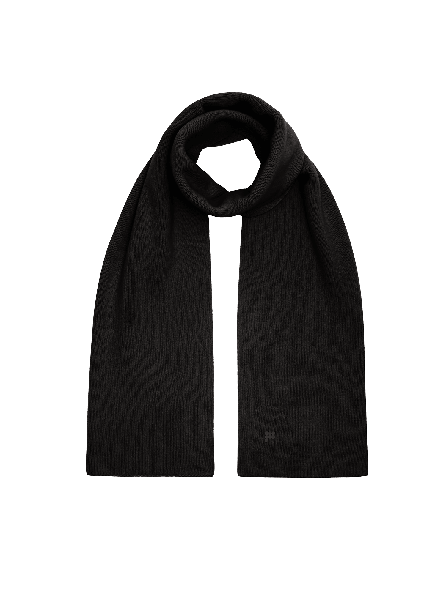 Archive Recycled Cashmere Scarf—black