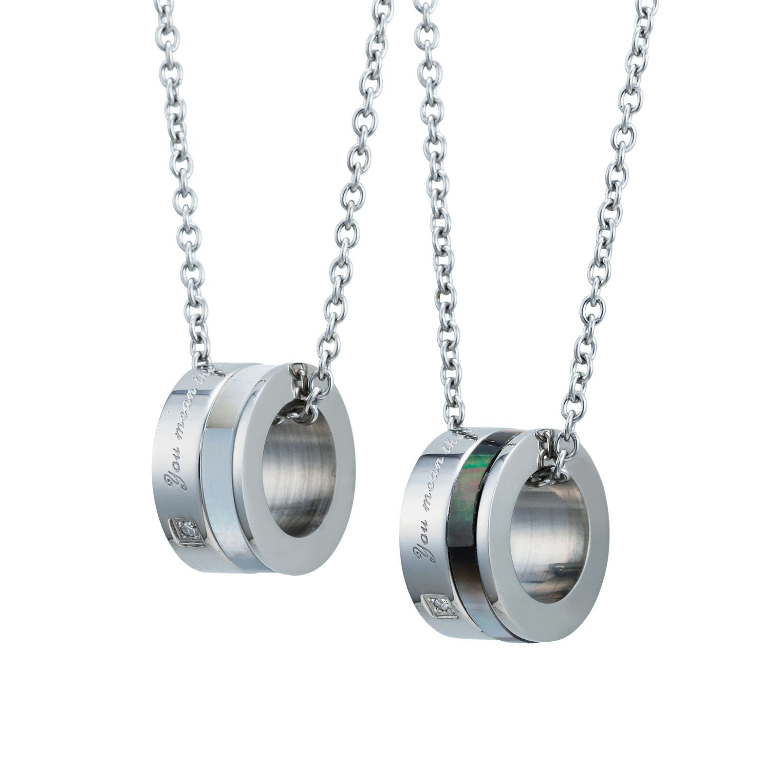 ペアネックレス ステンレス 4SUP066WH&4SUP066BK｜white clover【公式