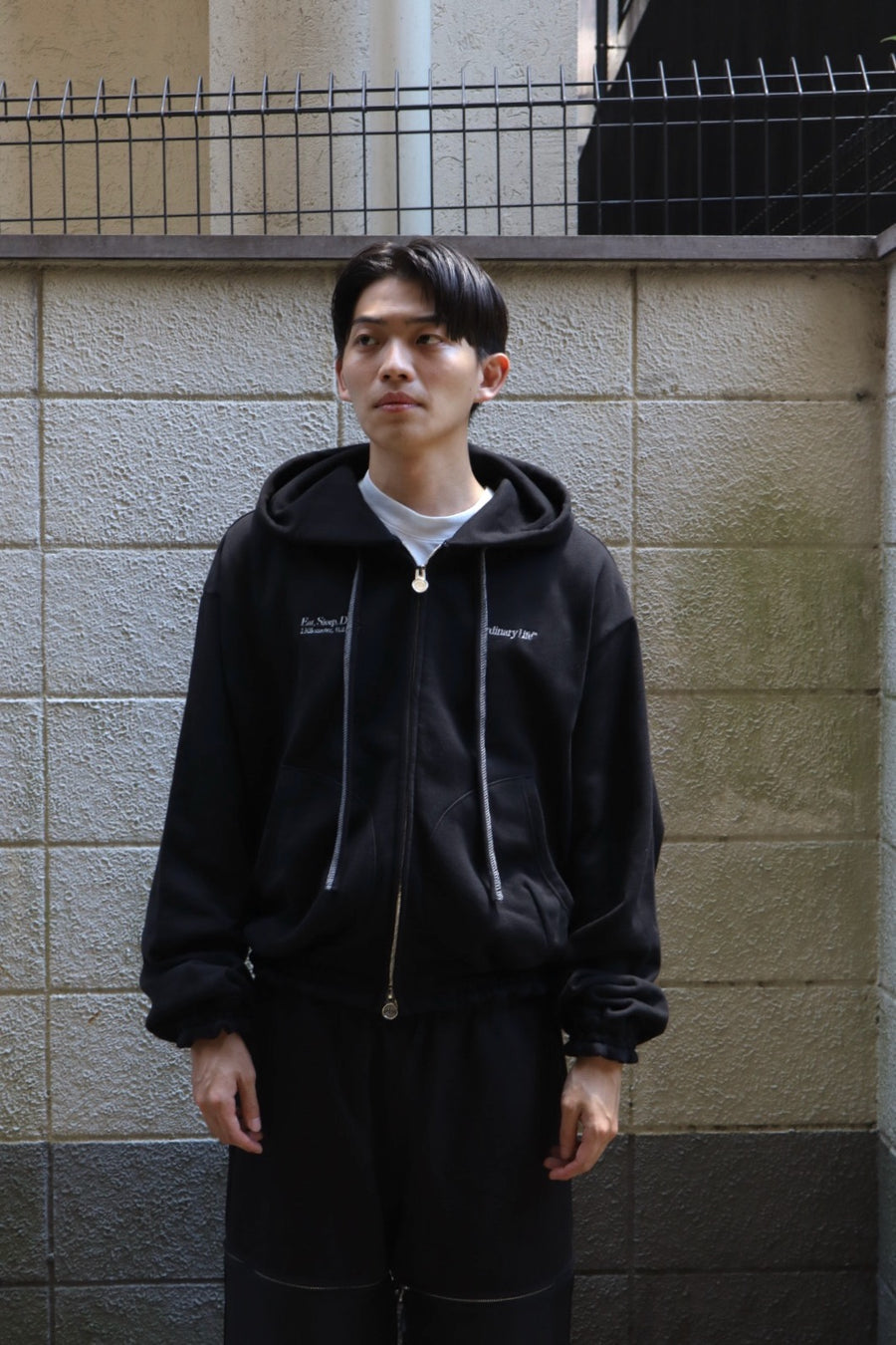 SHINYAKOZUKA(シンヤコヅカ)のORDINARY OLD STYLE ZIP HOODIE BLACK