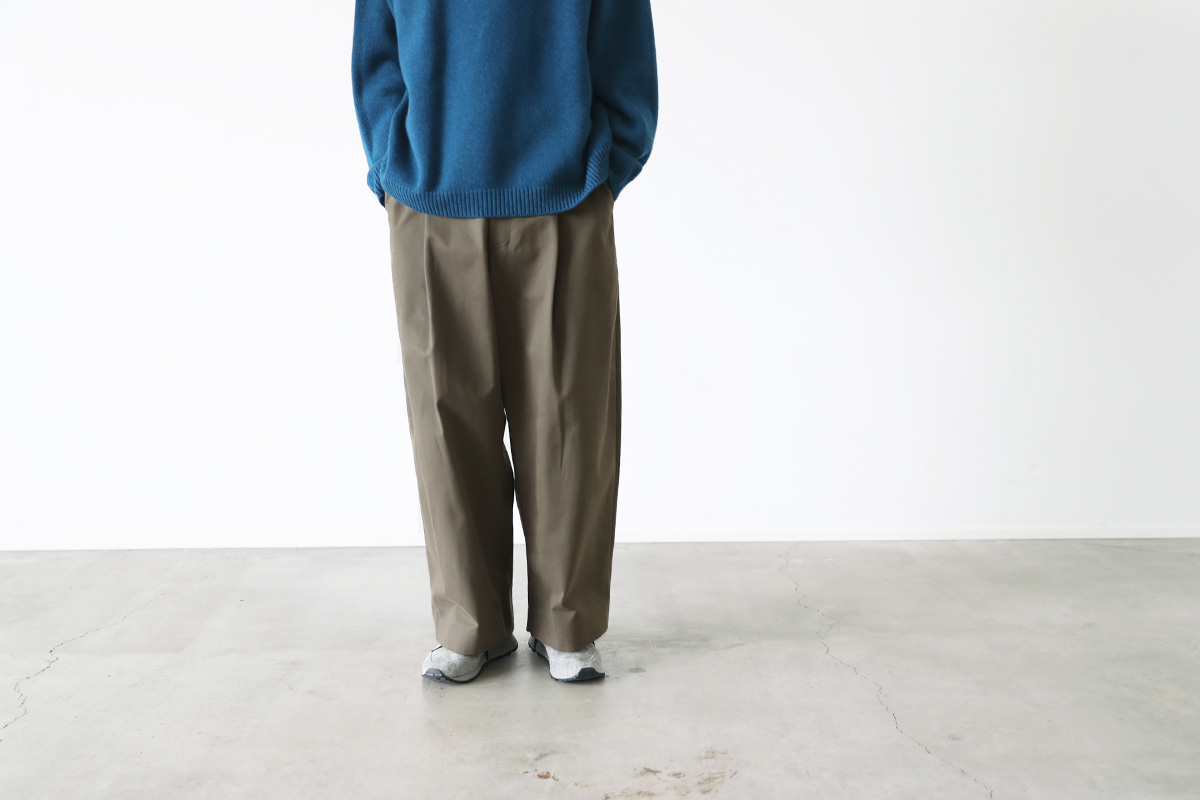 STUDIONICHOLSON スタジオニコルソン VOLUME PLEAT PANTS[SNM-351/ARMY