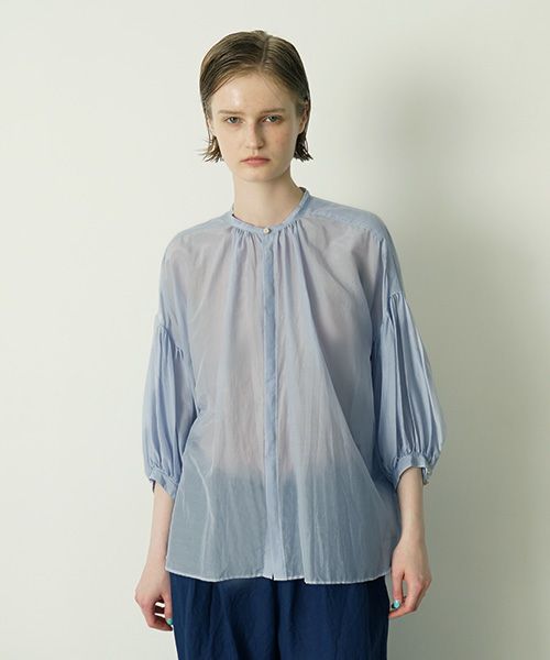 suzuki takayuki スズキタカユキ puff-sleeve blouse [T001-12/bay leaf]