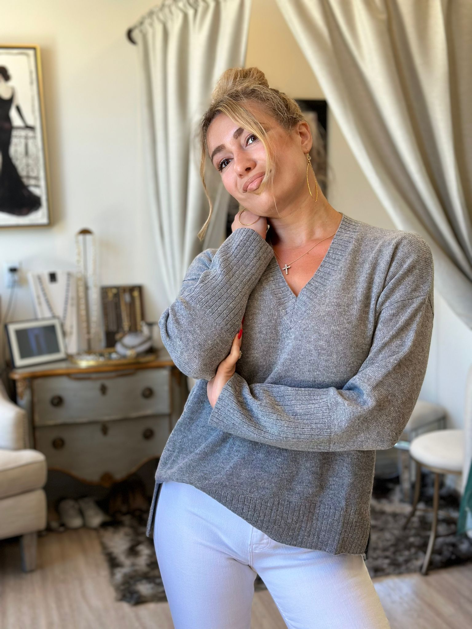 Alashan Cashmere Devin West Palm Pull Over - PapillonStyles