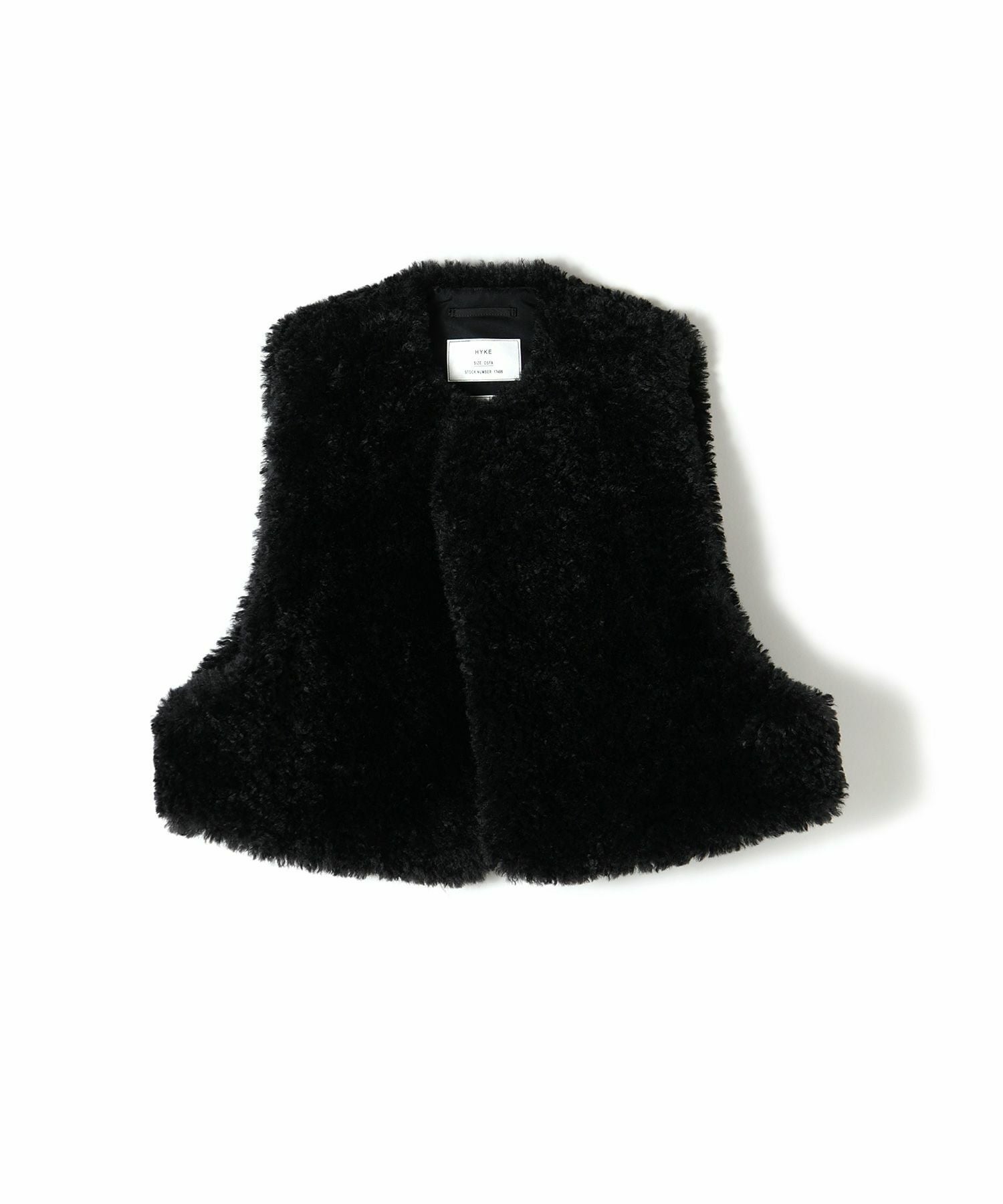 HYKE(ハイク)】 FAUX SHEARLING CROPPED VEST｜PARIGOT ONLINE（パリゴ