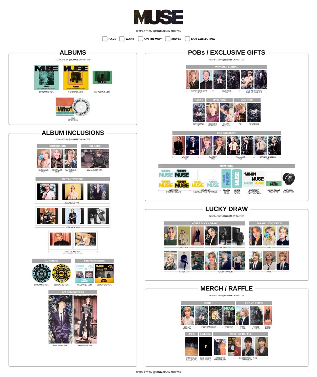 BTS ジミン MUSE JPFC トレカ BTS JIMIN MUSE JAPAN FC JPFC Universal