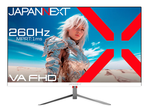 JAPANNEXT、ホワイトの260Hz対応24.5型ゲーミングモニターなど4製品