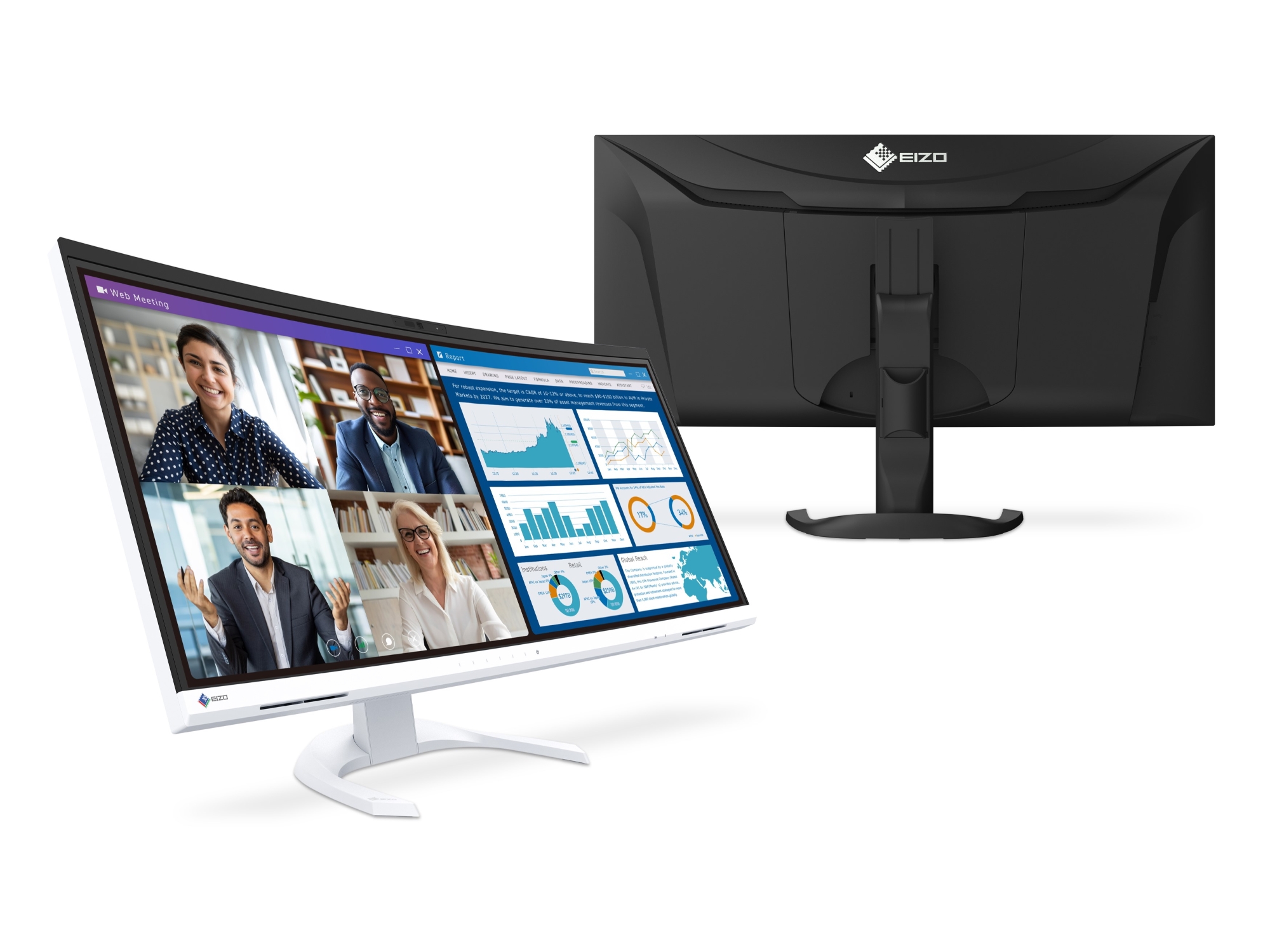 EIZO、初のWebカメラ/マイク搭載34.1型UWQHD湾曲モニター - PC Watch