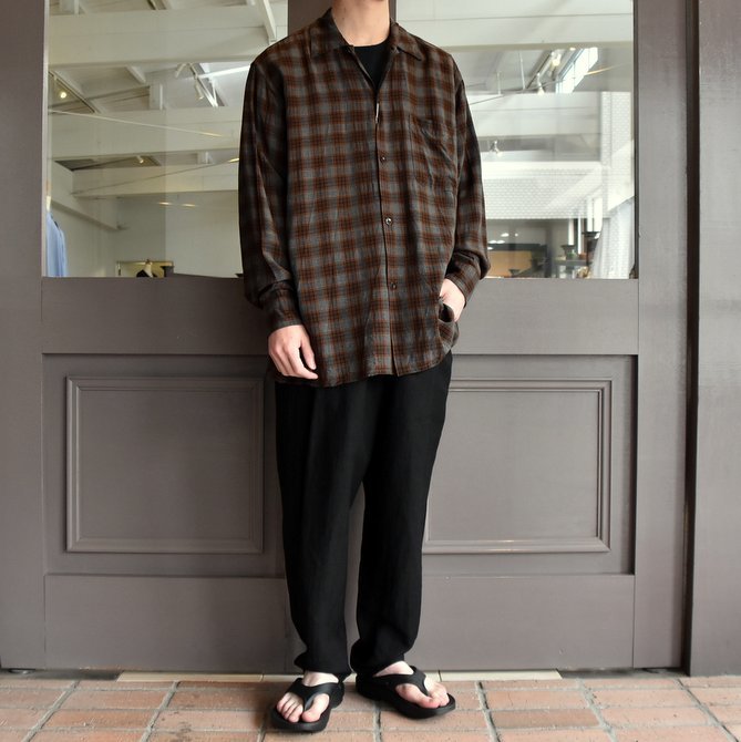 COMOLI 19SS レーヨンオープンカラーシャツ : acoustics harvest