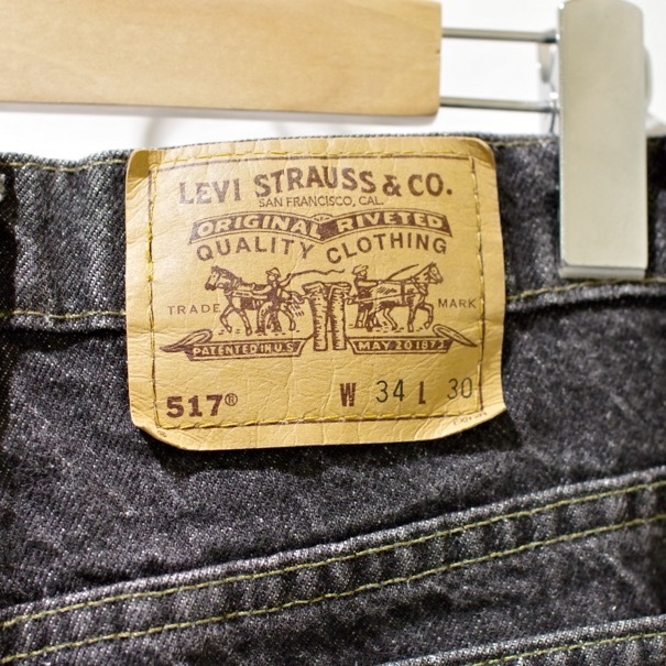 Levi's 517 Black / 先染め ブラック & 550 後染め ブラック Made in