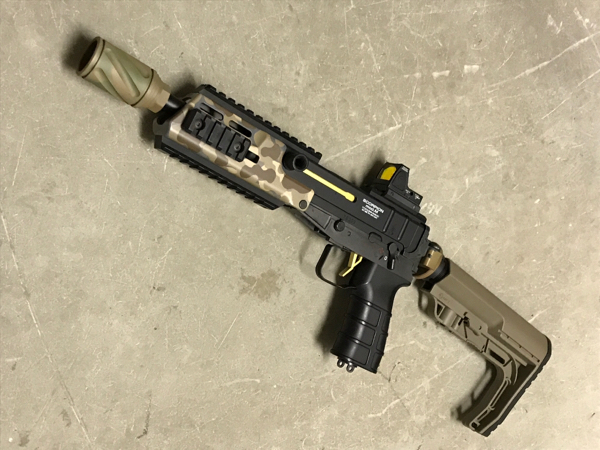 東京マルイ スコーピオンmodMカスタム M4ストックアダプター 取り付け