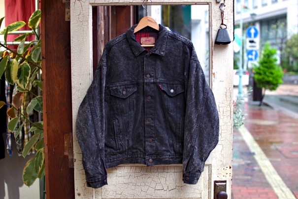 Black Denim Jacket !! 1980s Levi's 70417-9419 Made in USA