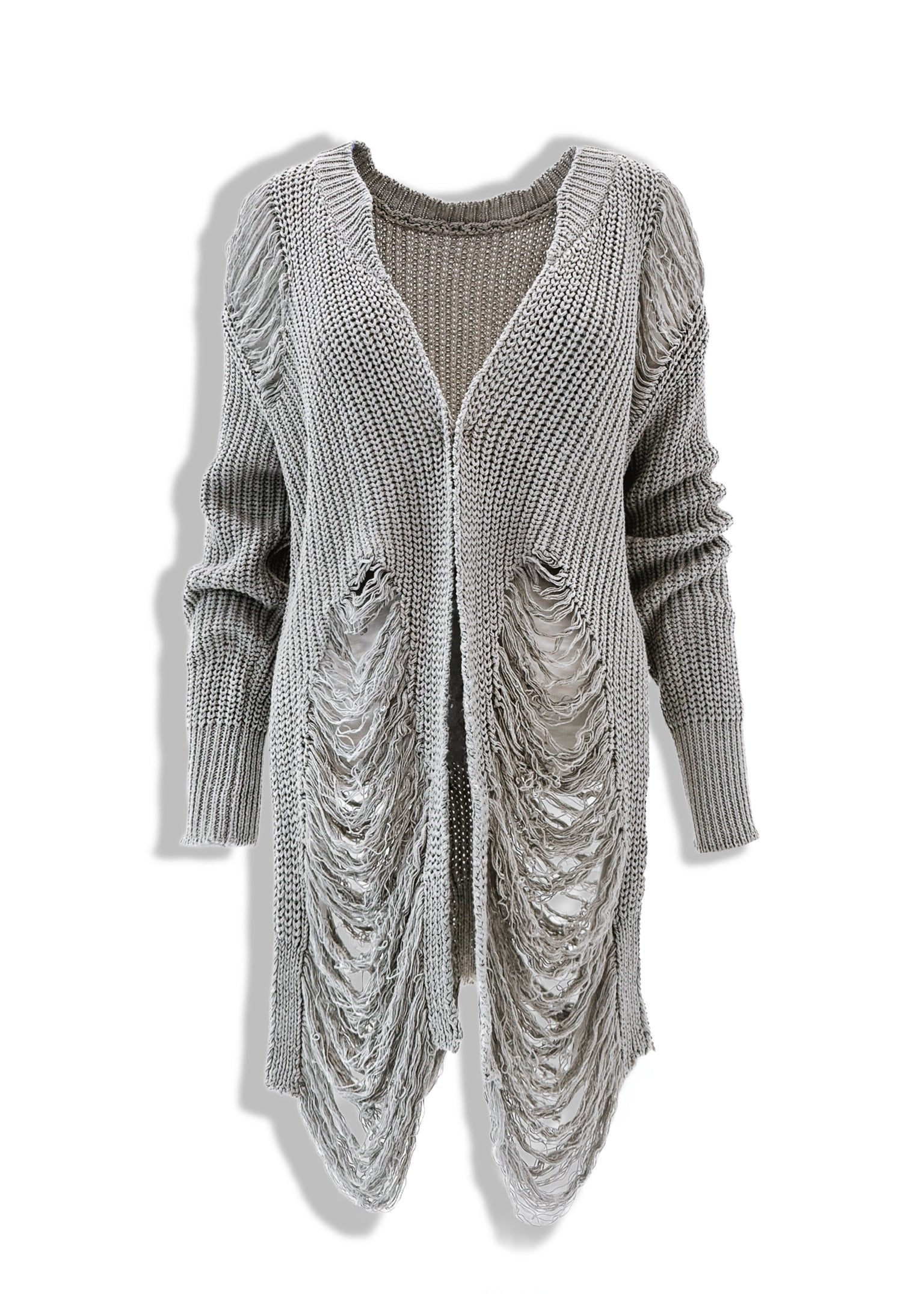 SHREDDED SIDE SLIT CARDIGAN – Pebby Forevee