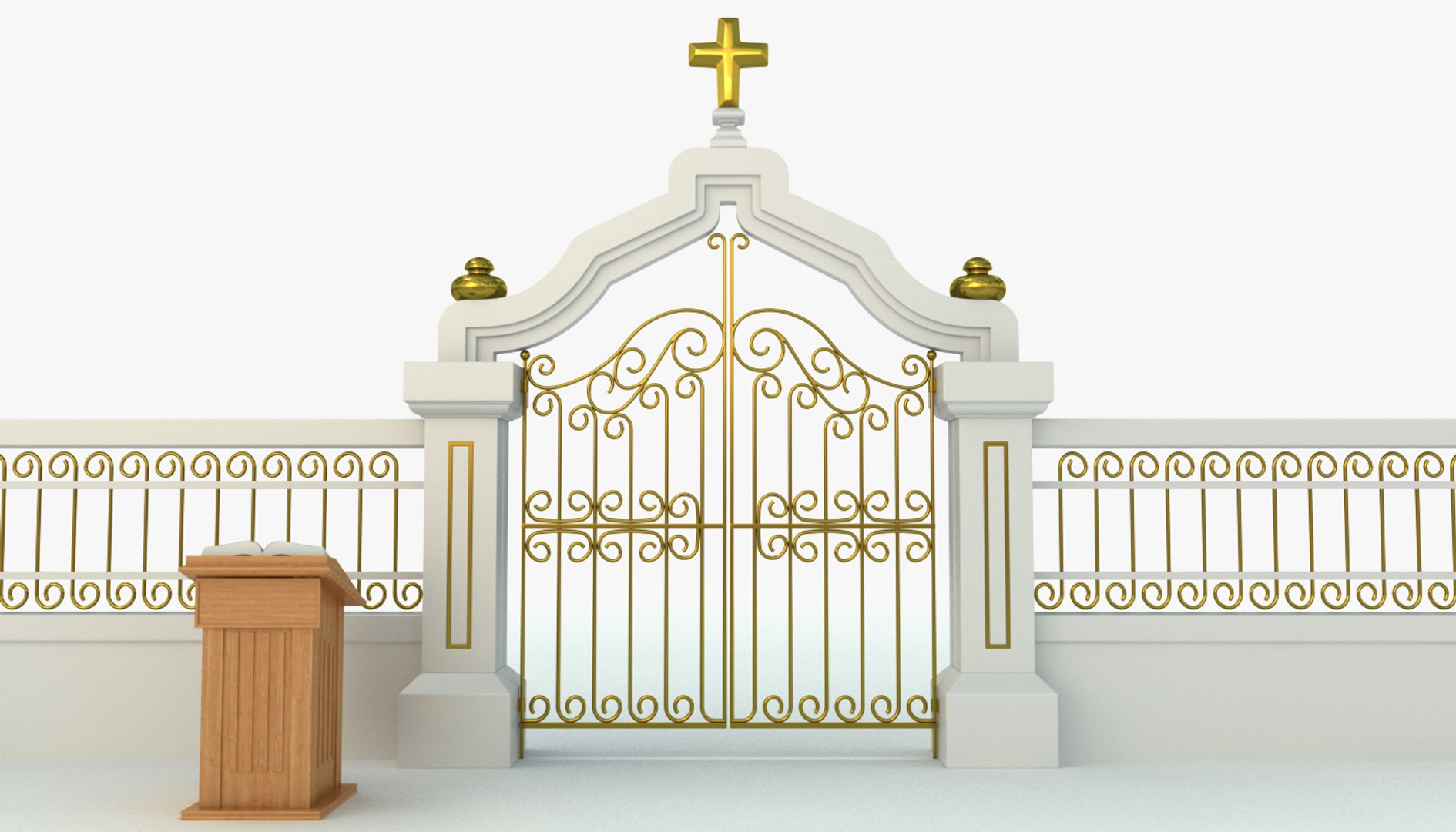 Pearly Gates Heaven 3d Model